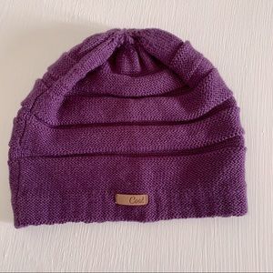 Eggplant Purple Coal Beanie